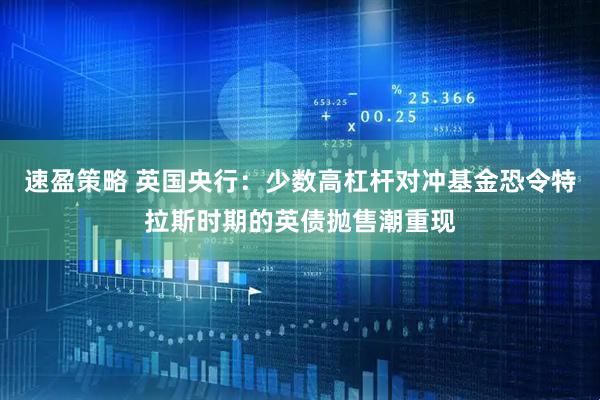 速盈策略 英国央行：少数高杠杆对冲基金恐令特拉斯时期的英债抛售潮重现